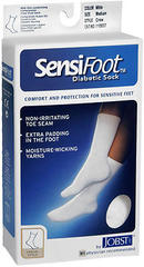 JOBST SensiFoot Crew Socks White Medium  -  1 PR