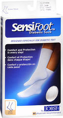 JOBST SensiFoot Crew Socks White Large - 1 PR