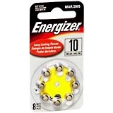 Energizer Hearing Aid Batteries 1.4 Volt Size 10 8-Pack - 8 EA