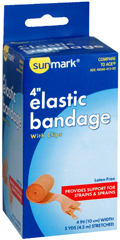 Sunmark Elastic Bandage With Clips 4 Inch - 1 Each