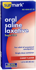 Sunmark Oral Saline Laxative Sugar Free Cherry Flavor - 1.5 Ounces - 1 Each