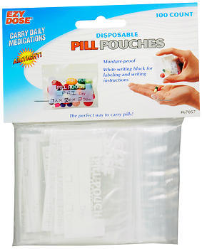 Ezy-Dose Pill Pouches - 100 Each