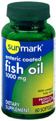 Sunmark Enteric Coated Fish Oil 1000 mg Softgels  - 60 Each