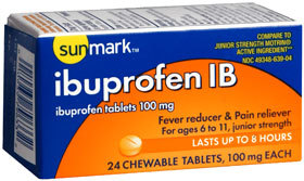 Sunmark Ibuprofen IB 100 mg Chewable Tablets - 24 Each