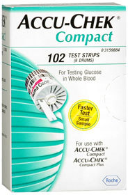 ACCU-CHEK Compact 102 Test Strips 6 Test Drums - 1 Each