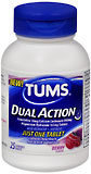 TUMS Dual Action Chewable Tablets Berry Flavor - 25 TB