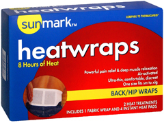 Sunmark HeatWraps Back/Hip - 2 Each