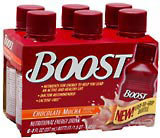BOOST Nutritional Energy Drink 6-Pack 8-Ounce Bottles Chocolate Mocha  -  48 OZ