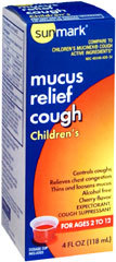 Sunmark Mucus Relief Cough Children's Cherry Flavor  - 4 Ounces - 1 Each