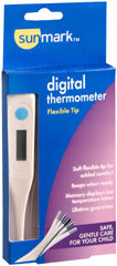Sunmark Digital Thermometer Flexible Tip - 1 Each