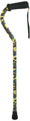 Alex DME Aluminum Offset Adjustable Cane Red Hat - 1 Each