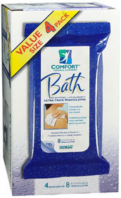 Comfort Bath Ultra-Thick Washcloths - 4 Pack