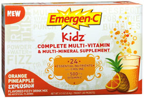 Emergen-C Kidz Multi-Vitamin Packets Orange Pineapple Explosion - 30 Each