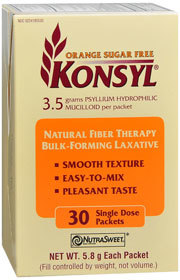 Konsyl Natural Fiber Therapy Laxative Packets Orange Sugar Free - 30 Each