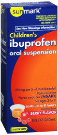 Sunmark Children's Ibuprofen Oral Suspension Berry Flavor - 8 Ounces - 1 Each