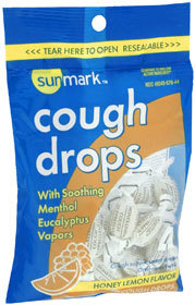 Sunmark Cough Drops Honey Lemon Flavor - 30 Each