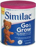 Similac Go & Grow Powder Soy-Based With Iron  -  12.9 OZ