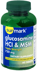 Sunmark Glucosamine HCl and MSM Tablets Triple Strength - 60 Each