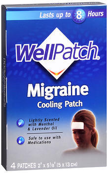 wellpatch migraine cooling headache patches menthol & lavender oil