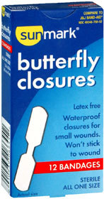 Sunmark Butterfly Closures All One Size - 12 Each