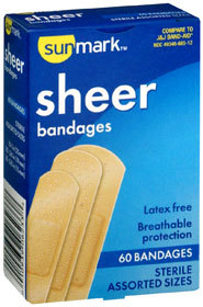 Sunmark Sheer Bandages Assorted Sizes - 60 Each