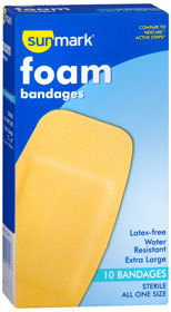 Sunmark Foam Bandages All One Size Extra Large - 8 Each