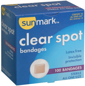 Sunmark Clear Bandages All One Size - 100 Each