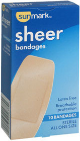 Sunmark Sheer Bandages All One Size - 10 Each