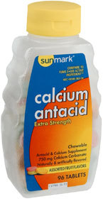 Sunmark Calcium Antacid Chewable Tablets Extra Strength Assorted Fruit - 96 Each