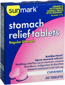 Sunmark Stomach Relief Chewable Tablets Regular Strength - 30 Each