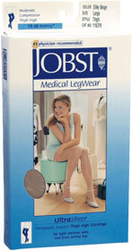 OBST Medical LegWear Thigh High 15-20 mmHg Ultra Sheer Large Beige - 1 Each