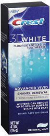 Crest 3D White Advanced Vivid Enamel Renewal Toothpaste Mint - 4.1 Ounces - 1 Each