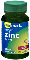 Sunmark Zinc 50 mg Tablets Natural - 100 Each