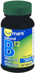 Sunmark Natural B12 1000 mcg Tablets - 60 Each