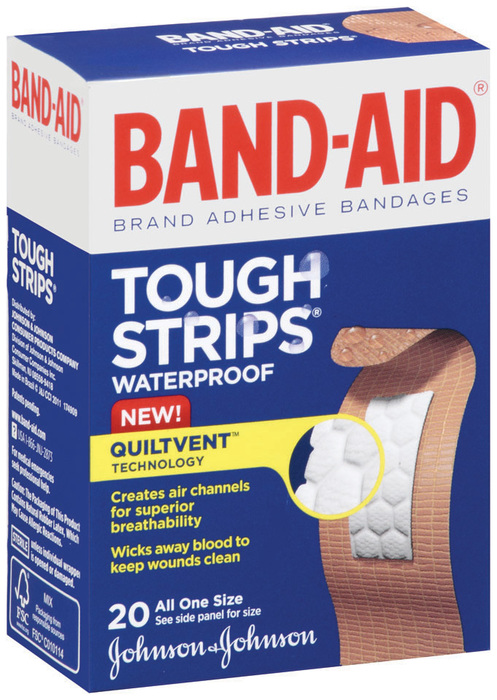 BAND-AID Bandages Tough-Strips One Size - 20 EA