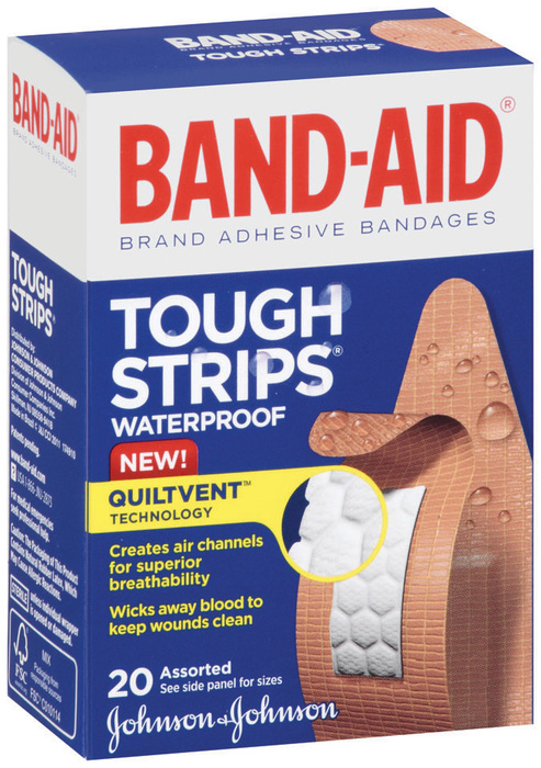BAND-AID Bandages Tough-Strips Assorted - 20 EA