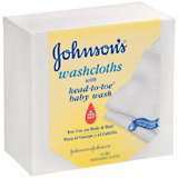 JOHNSON'S Washcloths With Head-To-Toe Baby Wash - 10 EA