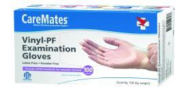 CareMates Vinyl-PF Examination Gloves Medium - 100 Count