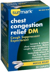 Sunmark Chest Congestion Relief DM Caplets - 50 Each