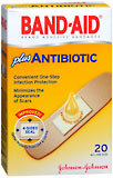 BAND-AID Plus Antibiotic Bandages All One Size - 20 EA