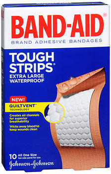 BAND-AID Bandages Tough-Strips Extra Large All One Size - 10 EA