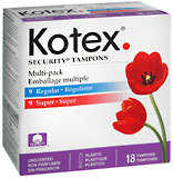 Kotex Security Tampons Multi-Pak - 18 EA