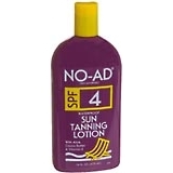 No-Ad Sun Tanning Lotion SPF 4 - 16 Ounces