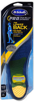 Dr. Scholl's Back Pain Relief Orthotics Men's 8-13  -  1 EA