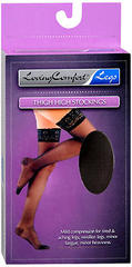 Loving Comfort Thigh High Stockings Moderate Black Extra Large - 1 Each