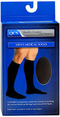 QCS Men's Medical Legwear Firm Black Large  - 1 Each