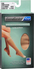 Loving Comfort Support Knee High Stockings Firm Beige Large - 1 Each