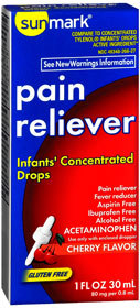 Sunmark Pain Reliever Infants' Concentrated Suspension Drops Cherry Flavor - 1 Ounce - 1 Each