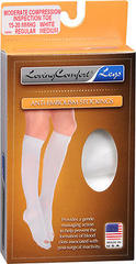 Loving Comfort Anti-Embolism Stockings Moderate White Medium Regular - 1 Each