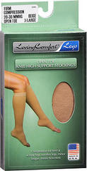 Loving Comfort Support Knee High Stockings Firm Open Toe Beige Extra Large - 1 Each